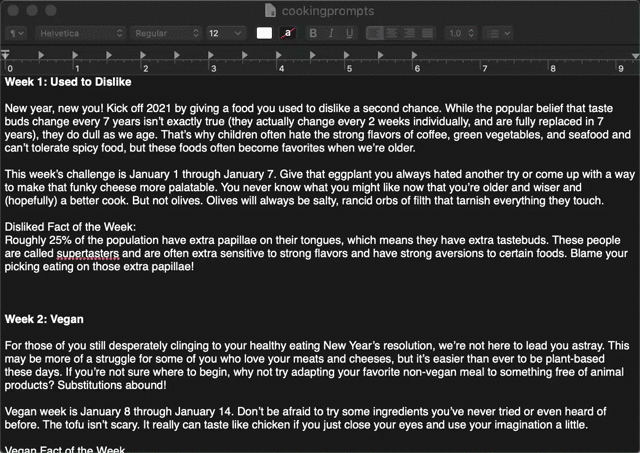 GIF scrolling through writing